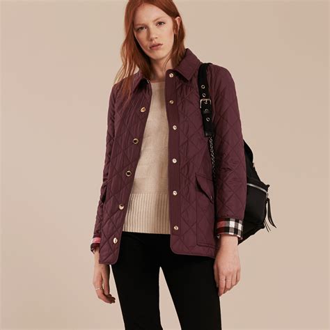 burberry burgundy quilted jacket|burberry quilted jacket outlet.